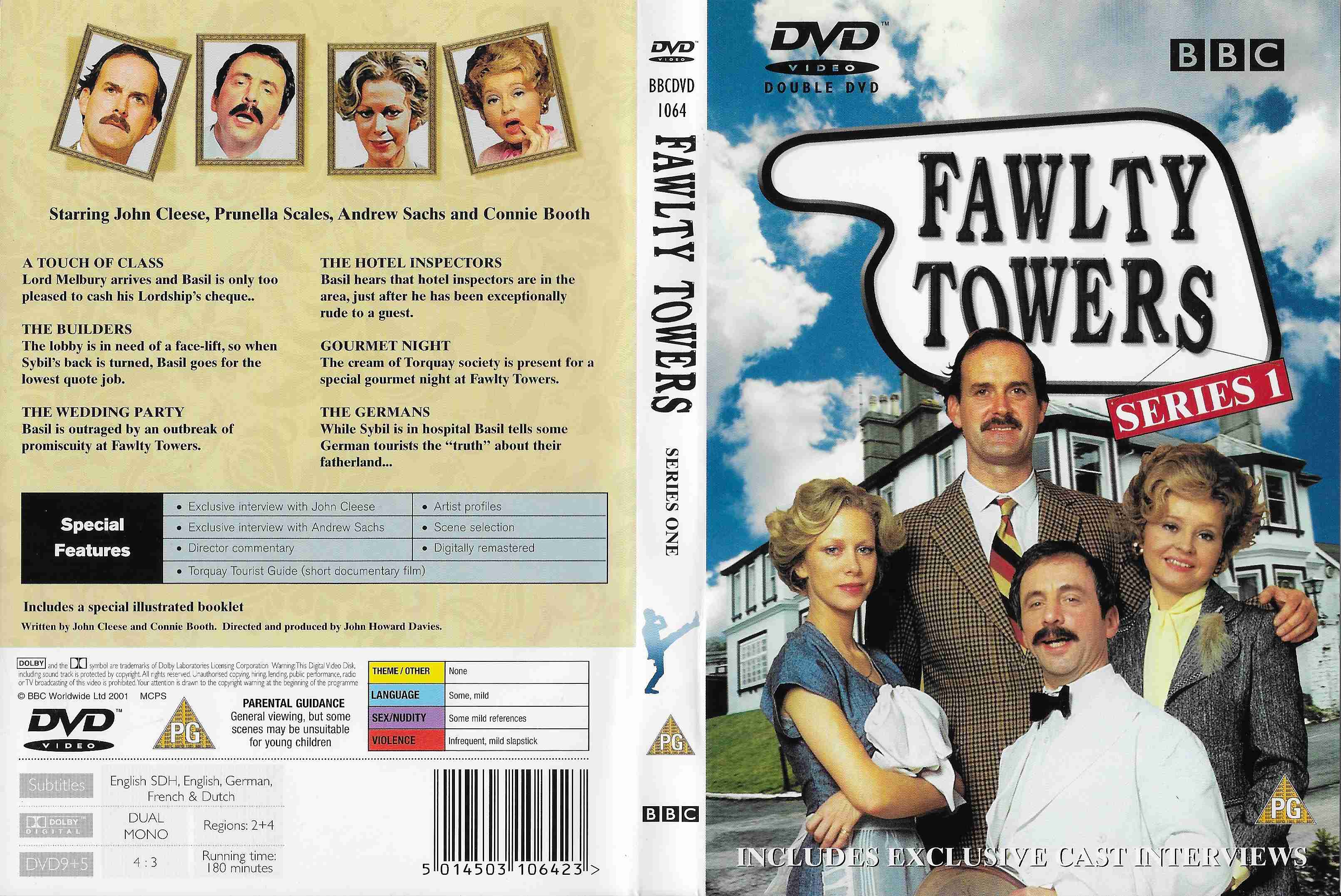 Picture of BBCDVD 1064 Fawlty Towers - Series 1 by artist John Cleese / Connie Booth from the BBC records and Tapes library